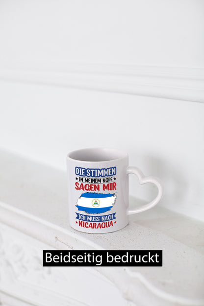 Nicaragua | Urlaub Stimmen in meinem Kopf Traumland Geschenkidee Humor Tasse