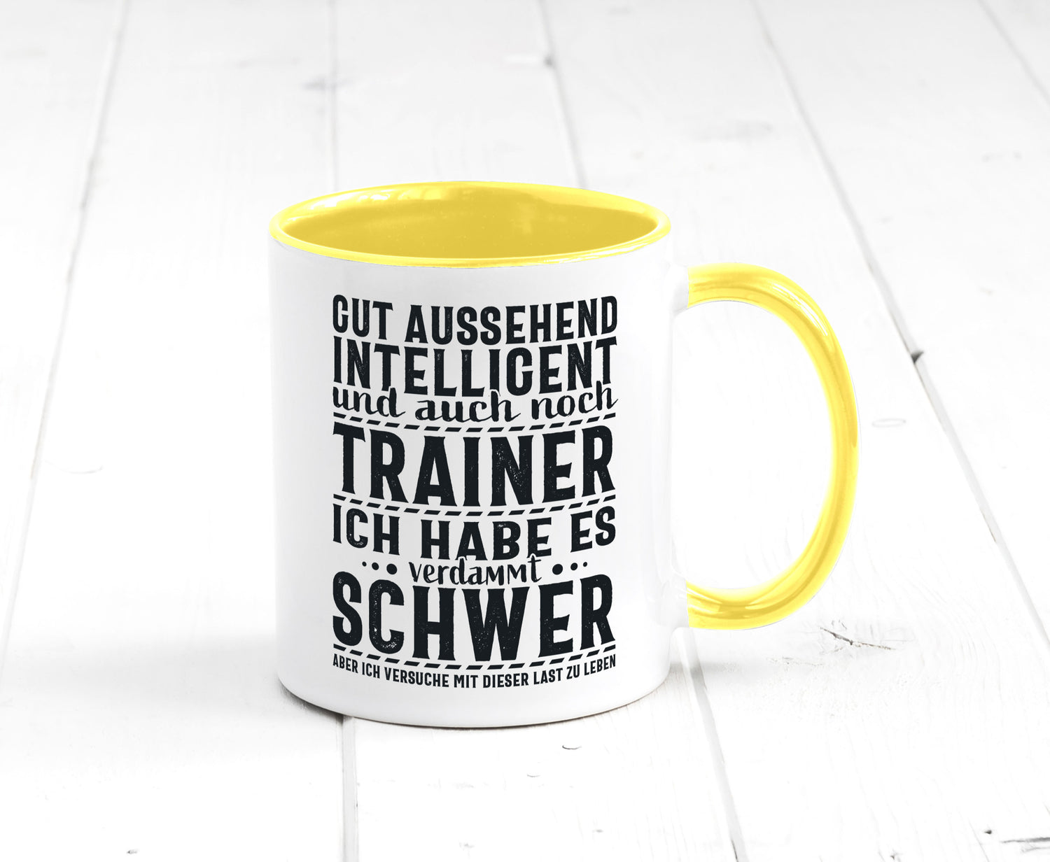 Gut aussehender Trainer |gestrichelte Linie | Punkte lustiger Spruch Geschenk