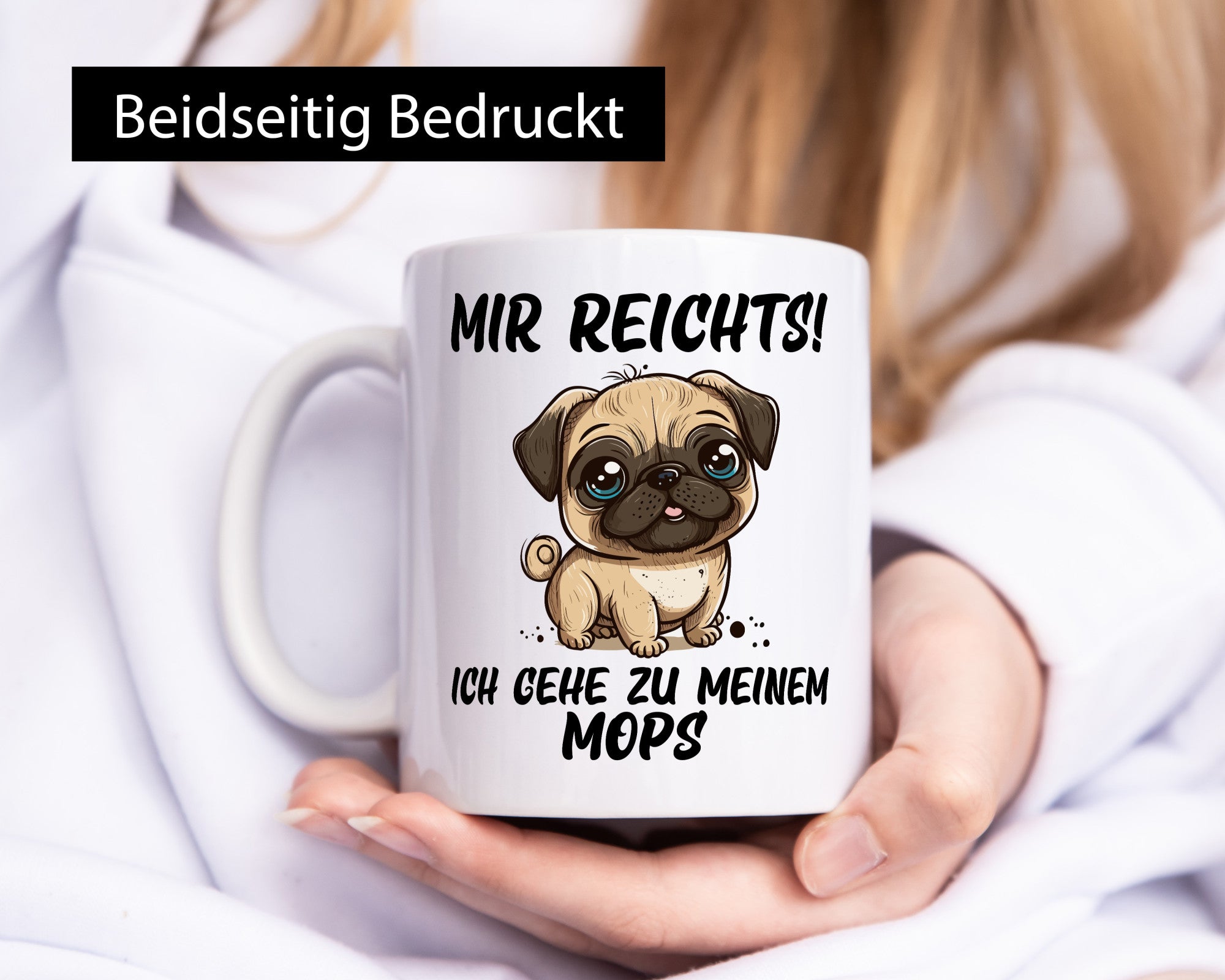 Ich geh zu meinem Mops | Hund lustiger Spruch Geschenk Tierliebhaber Humor Tasse