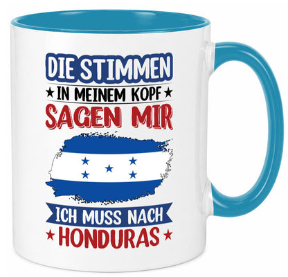 Honduras | Urlaub Stimmen in meinem Kopf Traumland Geschenkidee Humor Tasse