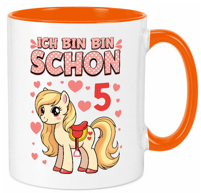 5. Geburtstag | 5 Jahre Mädchen Reiten Pony Humor Geschenkidee Tasse