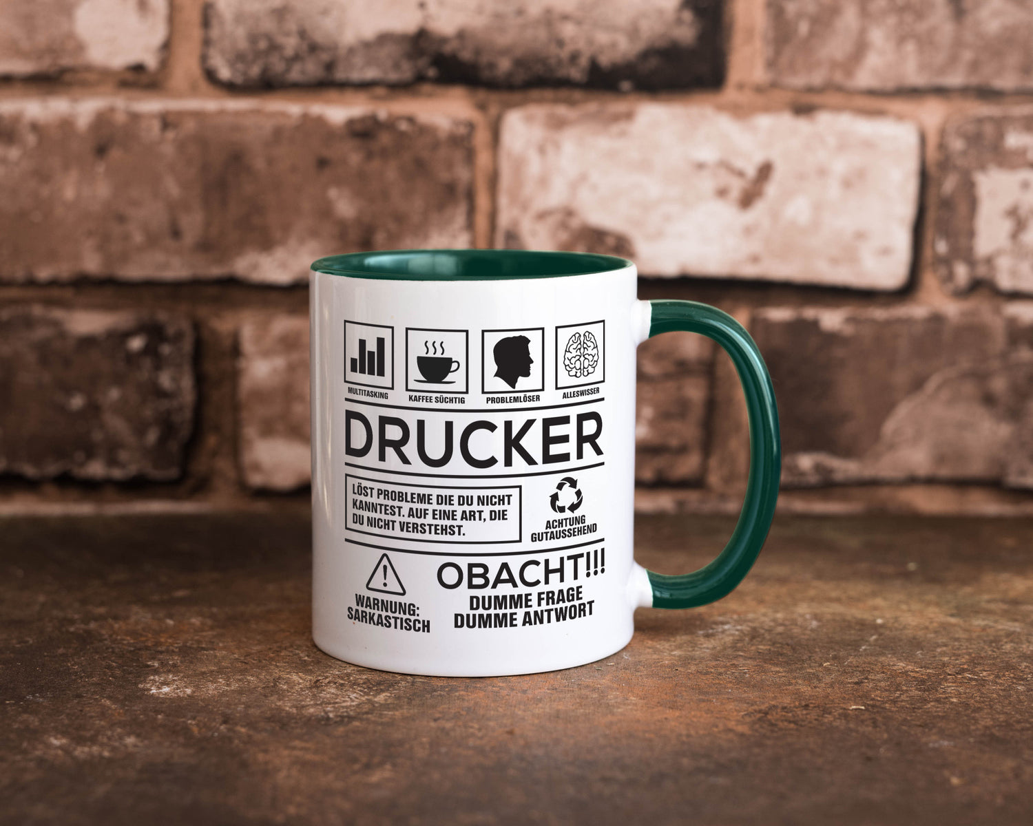Achtung Probleme Drucker | Druckerei Print Medien Humor Geschenkidee Tasse