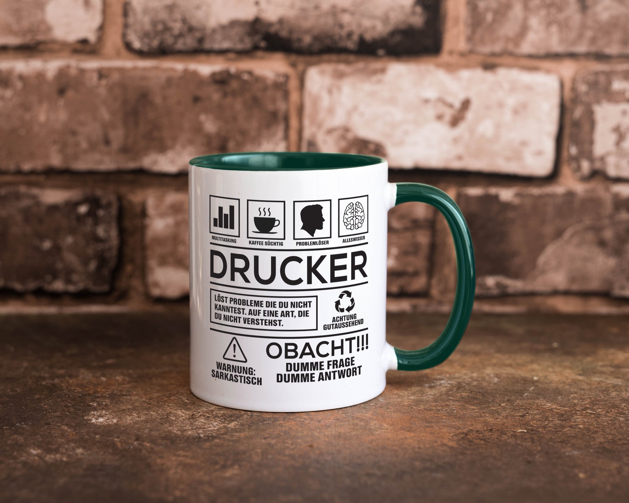 Achtung Probleme Drucker | Druckerei Print Medien Humor Geschenkidee Tasse
