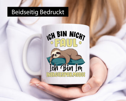 Bin im Energiesparmodus | Faultier v2 lustig Tierliebhaber Humor Geschenk Tasse