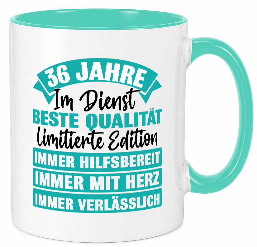 36 Jahre im Dienst | Jubiläum Arbeit Geschenk Kollegen Büro lustiger Spruch