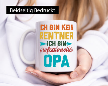 Ich bin Professioneller Opa | Rentner Großvater Geschenkidee Familie Humor Tasse