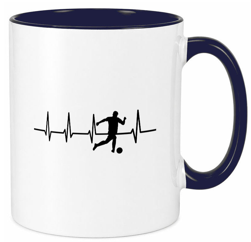 Fußball Herzschlag | Motiv Fussballer Ballsport Team Geschenk Humor Tasse