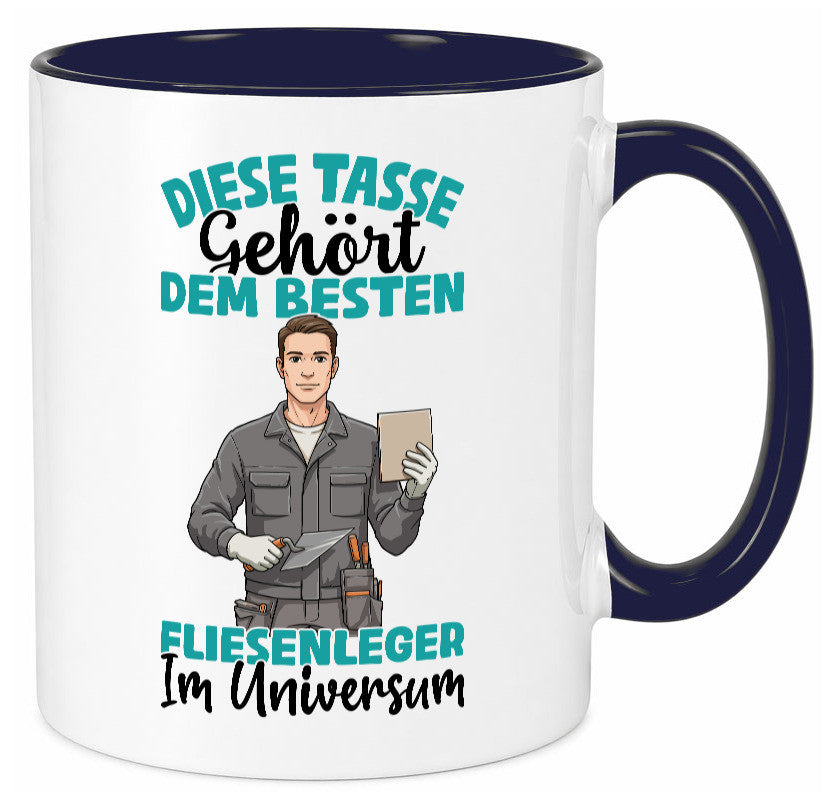 Im Universum: Fliesenleger | Fliesenlegen Bau Geschenk Humor Geschenkidee