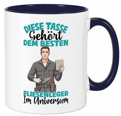 Im Universum: Fliesenleger | Fliesenlegen Bau Geschenk Humor Geschenkidee