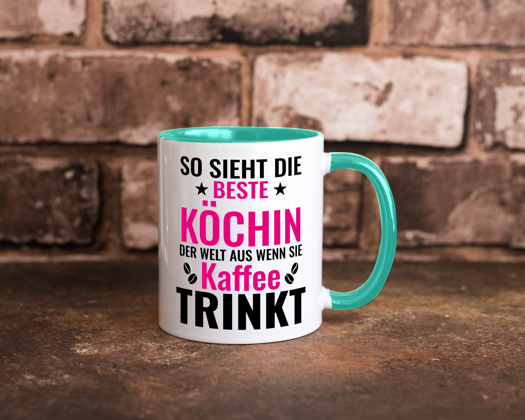 Kaffee trinkt: Köchin | Chefköchin Chefkoch Humor Arbeit Kollegen Büro