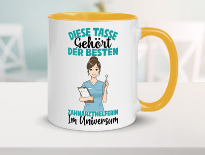 Im Universum: Zahnarzthelferin | Zahnmedizin Humor Geschenkidee Tasse