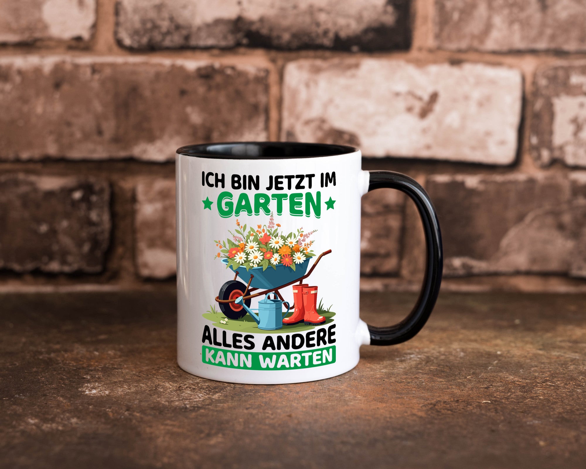 Im Garten alles andere kann warten | Gärtner Gartenarbeit Geschenk Arbeit