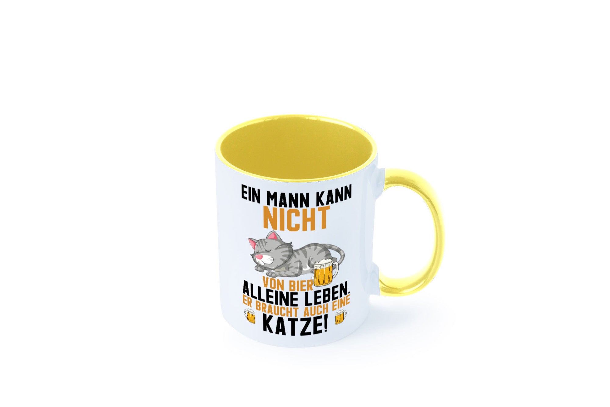 Von Bier leben | Mann braucht eine Katze Katzenliebhaber Geschenk Tierliebhaber