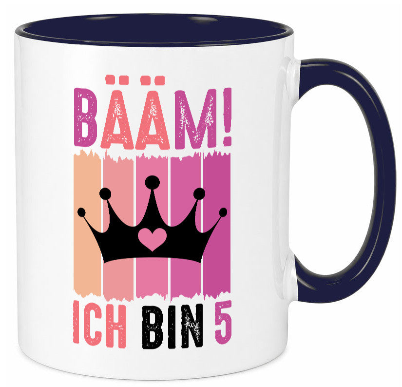 5. Geburtstag | 5 Jahre Bääm ich bin Krone lustiger Spruch Geschenk Tasse