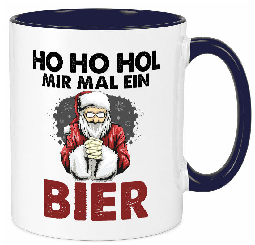 Ho Hol mir mal ein Bier | Weihnachten Geschenkidee Humor Tasse