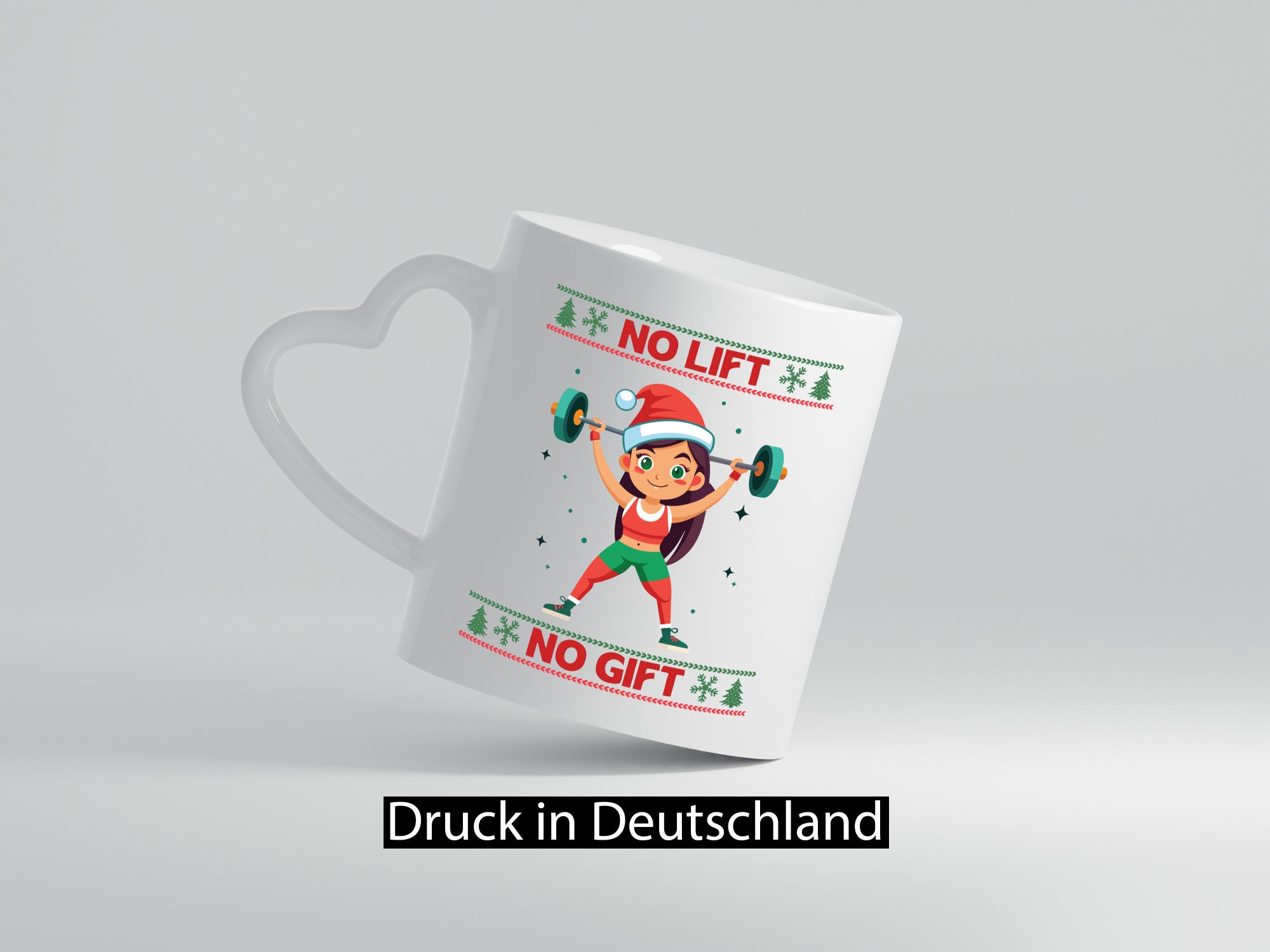 No Lift Gift | Ugly Christmas Santa Woman lustiger Spruch Geschenk Familie