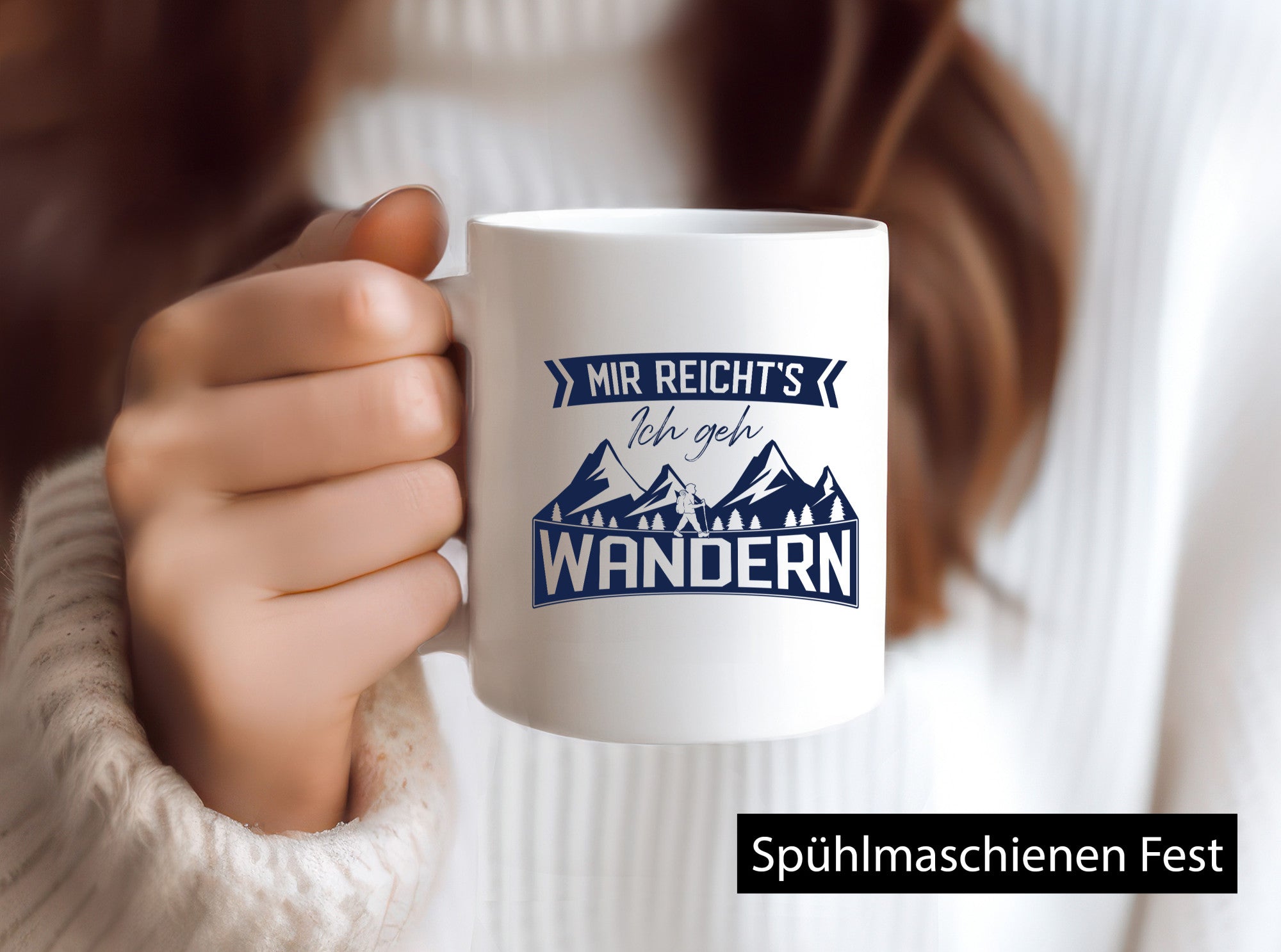 Ich geh wandern | Wanderer Berge Bäume Geschenkidee Humor Tasse