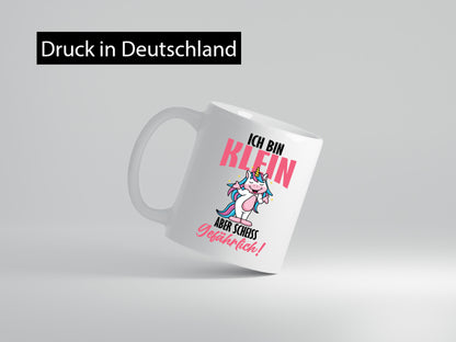 Ich bin klein und gefährlich lustig Humor Geschenkidee Geschenk Tasse
