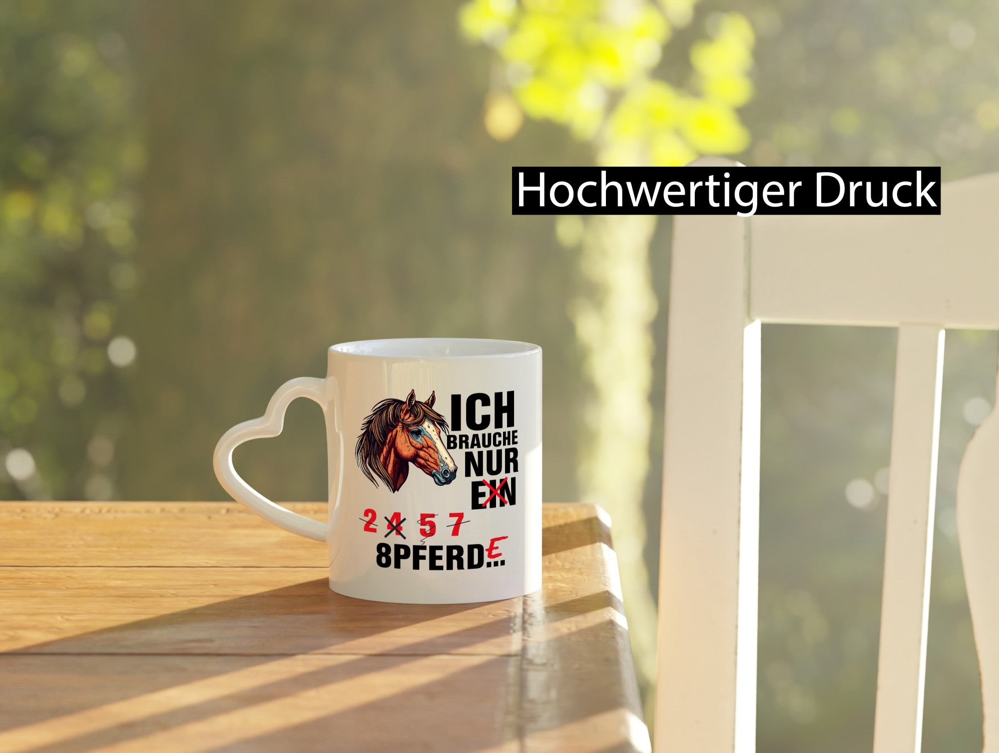 Ich brauche Pferde | Pferdeliebhaber Pony Humor Reiten Geschenkidee Tasse