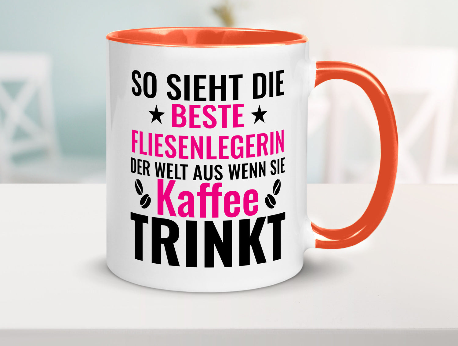 Kaffee trinkt: Fliesenlegerin | Fliesenlegen Bau Humor Geschenkidee Tasse