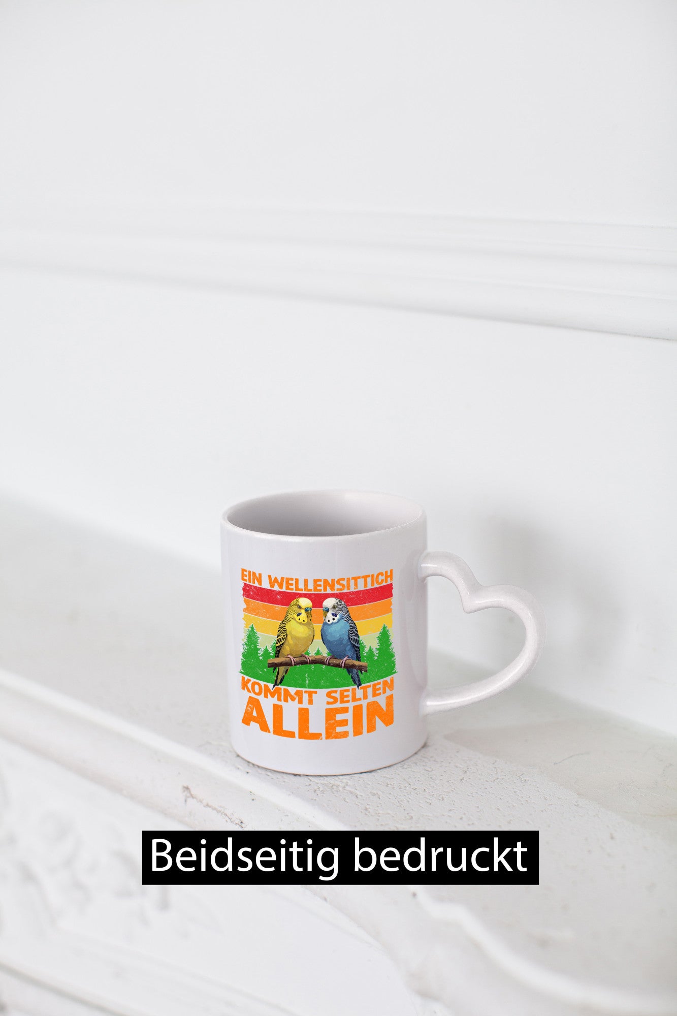 Ein Wellensittich kommt selten allein | Geschenk Humor Geschenkidee lustiger