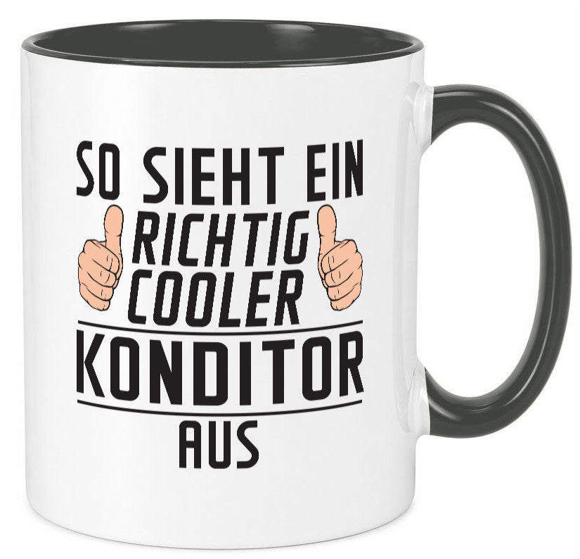 Richtig Cooler Konditor | Konditorei lustig Humor Geschenkidee Geschenk Tasse