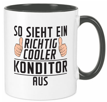 Richtig Cooler Konditor | Konditorei lustig Humor Geschenkidee Geschenk Tasse