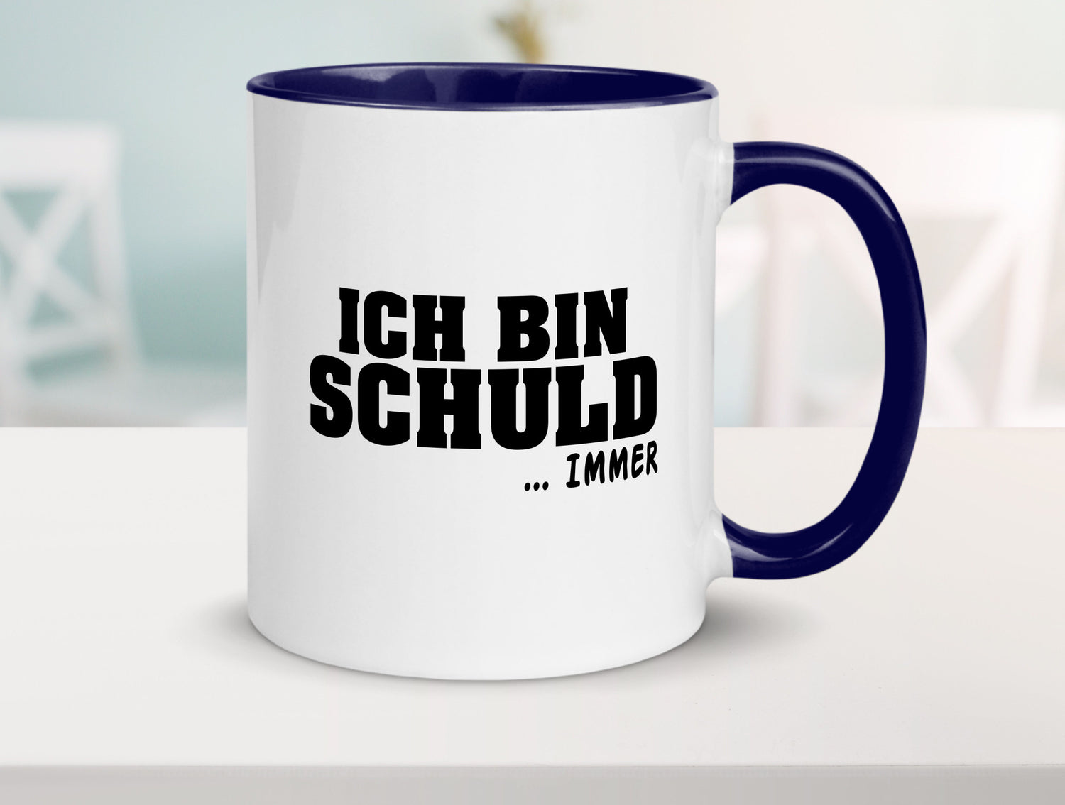 Ich bin Schuld | Schwarze Schaff lustig Humor Geschenkidee Geschenk Tasse