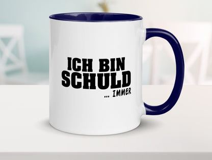 Ich bin Schuld | Schwarze Schaff lustig Humor Geschenkidee Geschenk Tasse