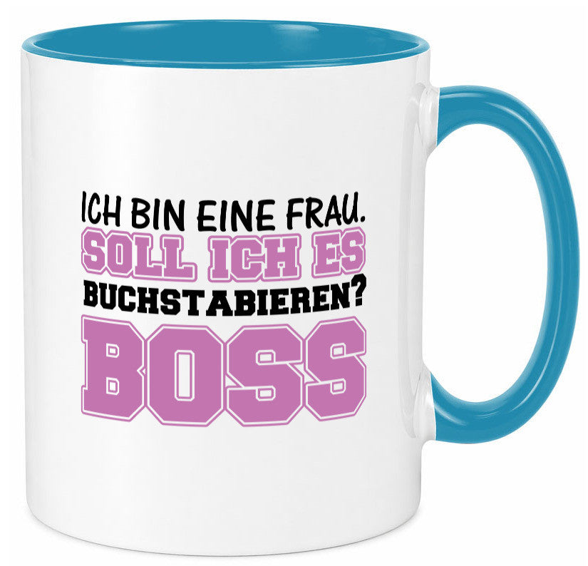 Ich bin der Boss Geschenk Humor Geschenkidee lustiger Spruch Tasse