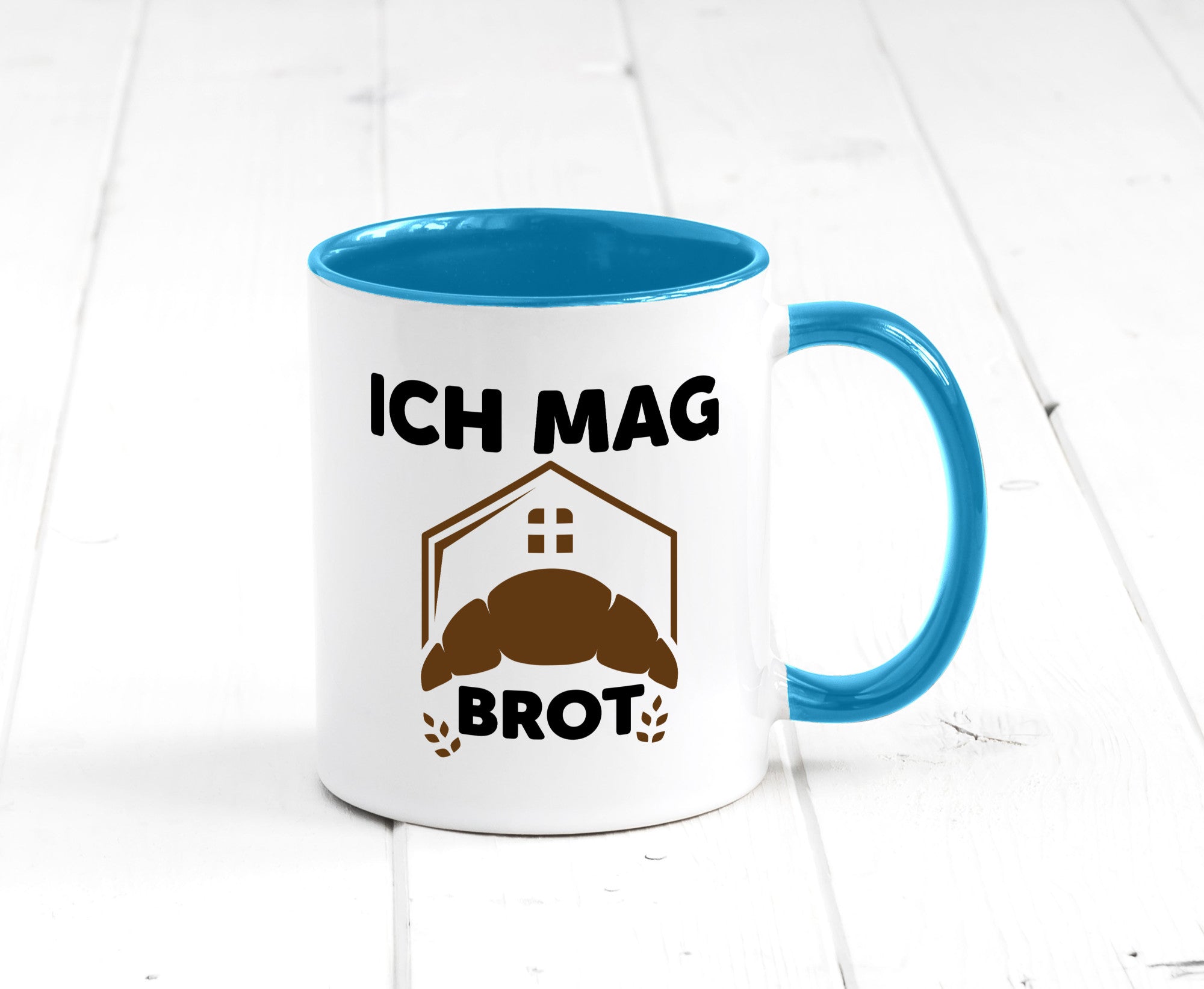 Ich mag Brot | Bäcker backen lustiger Spruch Geschenk Humor Geschenkidee Tasse