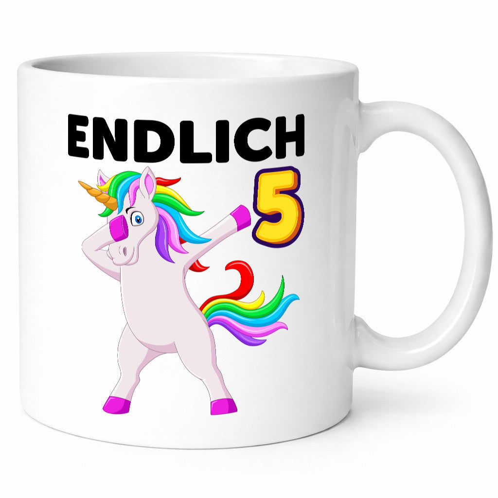 5. Geburtstag | endlich 5 Jahre Einhorn Mädchen lustiger Spruch Geschenk