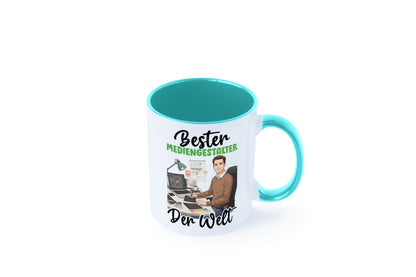 Bester Mediengestalter | Medien v2 Geschenk Humor Geschenkidee lustiger Spruch Tasse