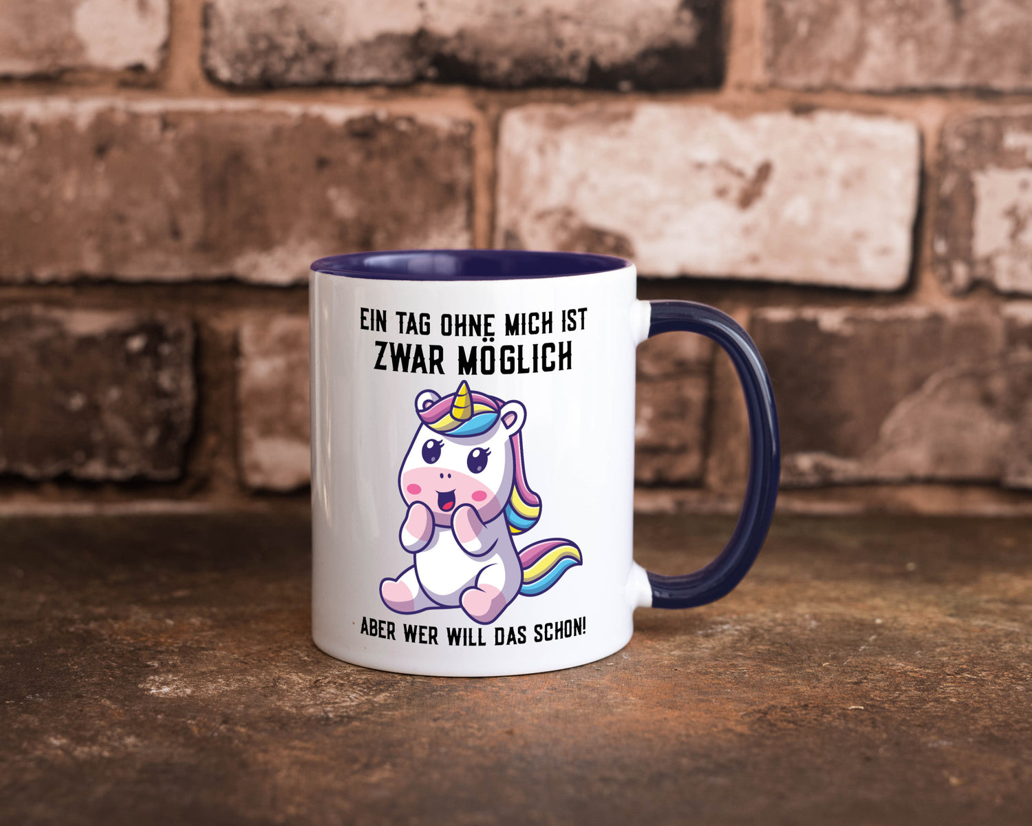 Ein Tag ohne mich ist möglich | süßes Einhorn Comic Geschenk Humor Geschenkidee