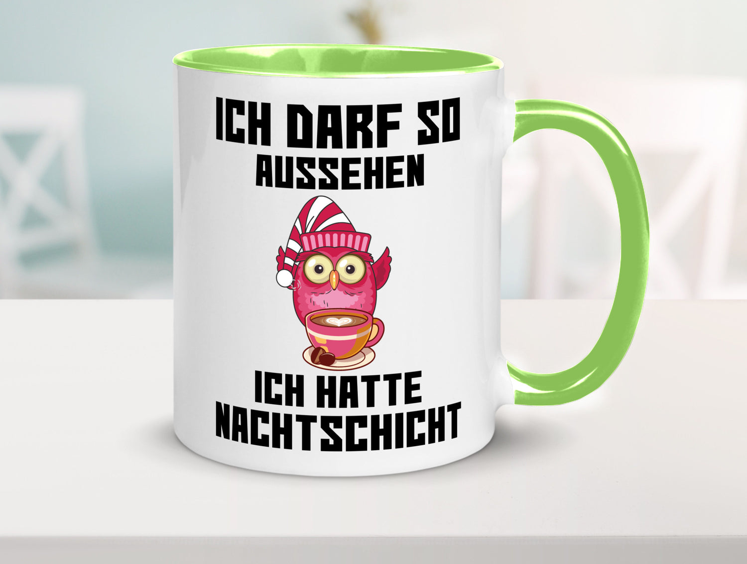 Nachtschicht Eule | Spruch Arbeit müde Nachtjob Geschenkidee Kollegen Büro