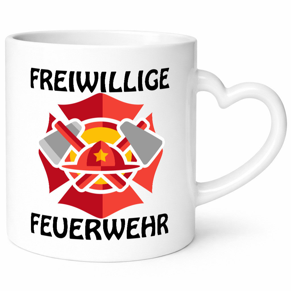 Freiwillige Feuerwehr | Flammen Brand Feuerwehrhelm Geschenkidee Humor Tasse