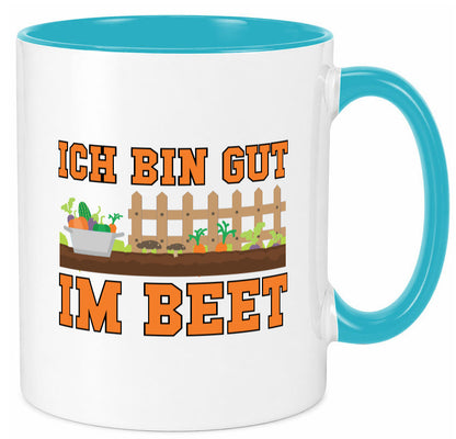 Gut im Beet | Gärtnern Pflanzen Zaun Gemüse Geschenk Humor Geschenkidee Tasse