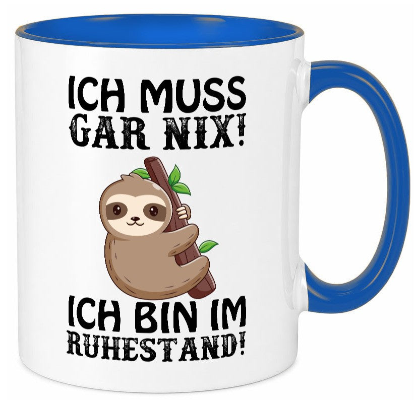 Ich bin im Ruhestand Humor Jubiläum Geschenkidee Tasse