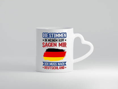 Deutschland | Urlaub Stimmen in meinem Kopf Traumland Humor Geschenkidee Tasse