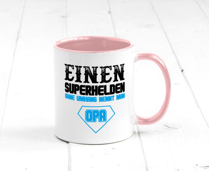 Superheld Opa Geschenk Familie Geschenkidee lustiger Spruch Tasse