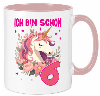 6. Geburtstag | 6 Jahre Einhorn Mädchen Geschenk Geschenkidee lustiger Spruch Tasse