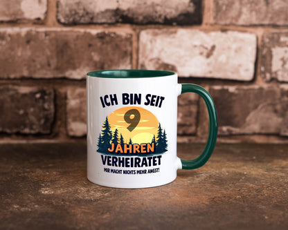 Ich bin Verheiratet | 9. Hochzeitstag Ehepaar v2 Geschenkidee Humor Tasse