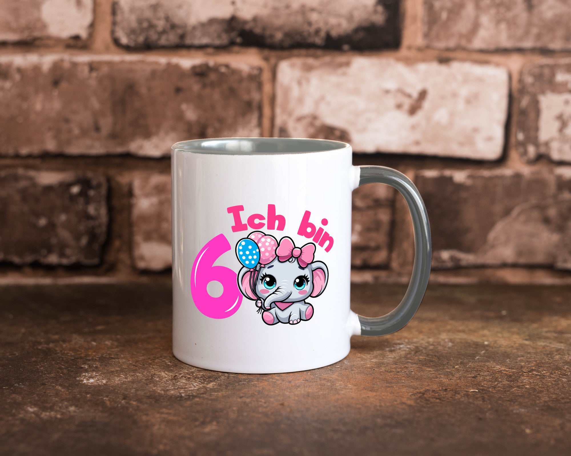 6. Geburtstag | 6 Jahre Elefant Mädchen Humor Geschenkidee Tasse