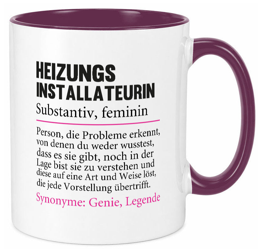 Heizungsinstallateurin | Beruf Spruch Heizung Geschenkidee Arbeit Kollegen Büro