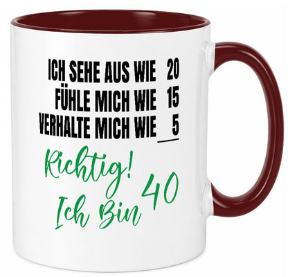 Ich bin Jung | 40 Geburtstag Verhalte mich wie ein Kind Geschenk Geschenkidee