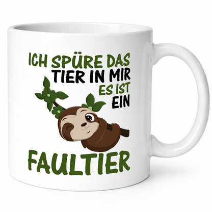 Ich spüre das Tier in mir | Faultier Faul sein lustig Tierliebhaber Humor