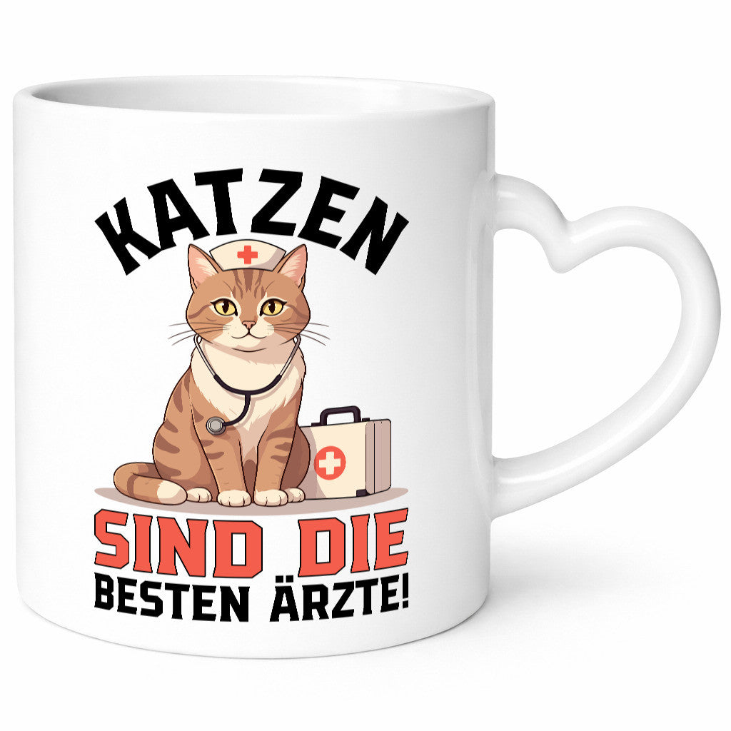 Katzen sind die besten Ärzte | Haustier lustiger Spruch Geschenk Tierliebhaber