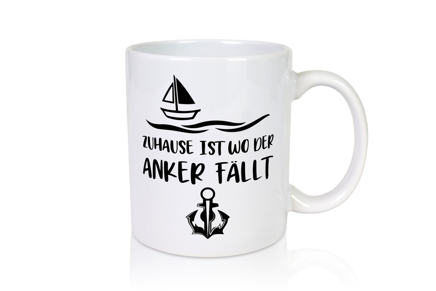 Zuhause ist wo der Anker Fällt | Kapitän Geschenkidee Humor Tasse