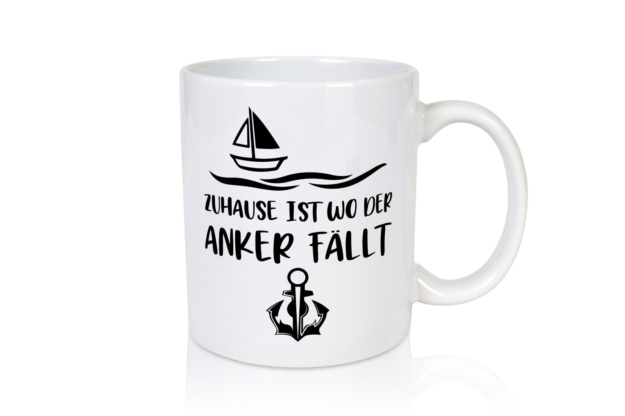 Zuhause ist wo der Anker Fällt | Kapitän Geschenkidee Humor Tasse