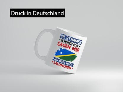 Salomonen | Urlaub Stimmen in meinem Kopf Traumland v2 Humor Geschenkidee Tasse